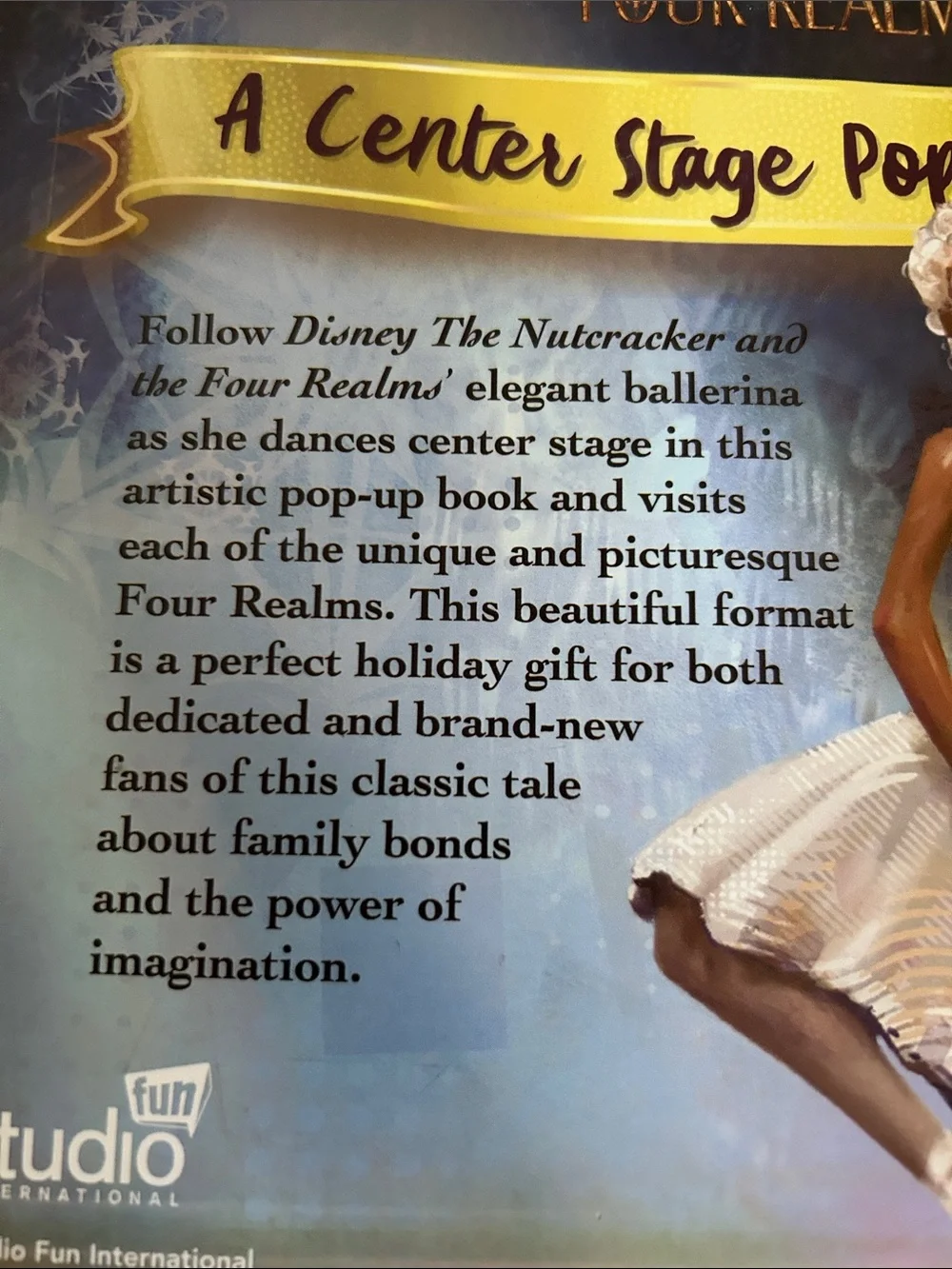 Disney The Nutcracker and the Four Realms Pop-Up Book hardcover ballet pop up